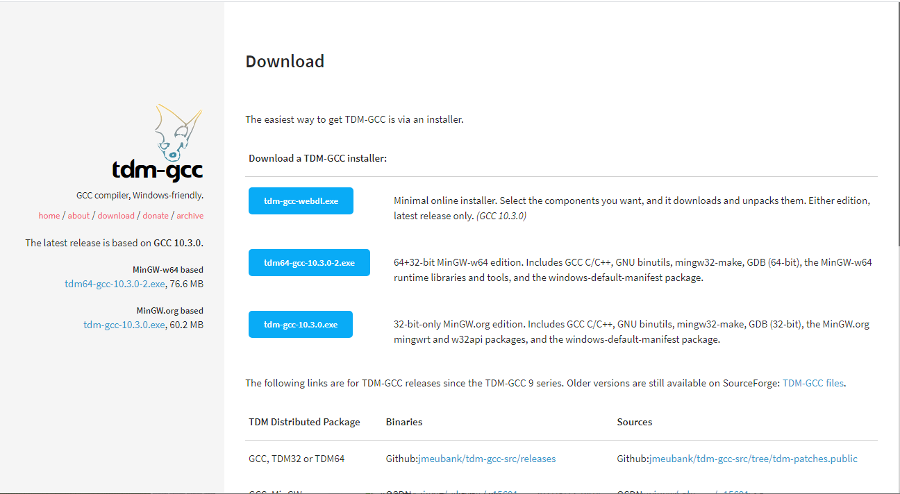 TDM_GCC下载